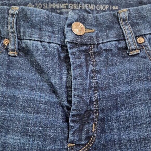 Chicos Womens So Slimming Girlfriend Crop Jeans~Size 0.5 (6/Small)~Blue Denim - Picture 5 of 12